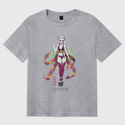 Футболка оверсайз мужская Клинок рассекающий демонов - sexy Daki, цвет: меланж