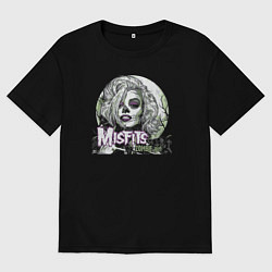 Футболка оверсайз мужская Misfits zombie girl, цвет: черный