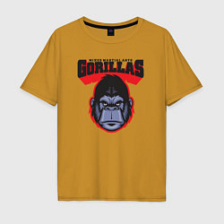 Футболка оверсайз мужская Gorillas MMA, цвет: горчичный