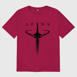 Футболка оверсайз мужская Quake arena logo, цвет: маджента