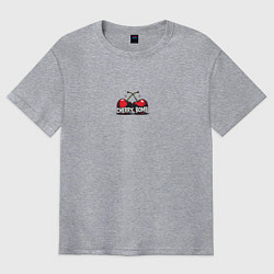 Футболка оверсайз мужская Cherry bomb, цвет: меланж