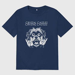 Футболка оверсайз мужская Crystal Castles rock dog, цвет: тёмно-синий
