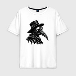 Мужская футболка оверсайз Plague doctor