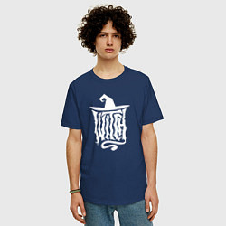 Футболка оверсайз мужская Witch - hat, цвет: тёмно-синий — фото 2