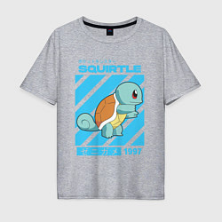 Футболка оверсайз мужская Покемоны Сквиртл Squirtle, цвет: меланж