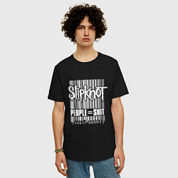 Футболка оверсайз мужская Slipknot - people shit, цвет: черный — фото 2