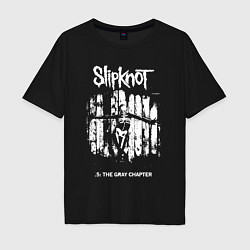 Футболка оверсайз мужская Slipknot - skeleton girl, цвет: черный