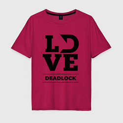 Футболка оверсайз мужская Deadlock love classic, цвет: маджента