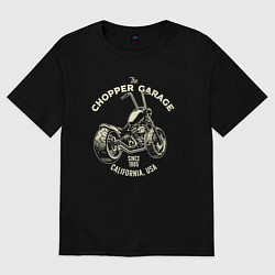 Футболка оверсайз мужская Chopper garage, цвет: черный