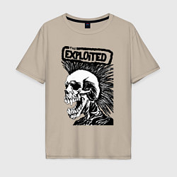 Футболка оверсайз мужская The exploited skull, цвет: миндальный