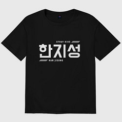 Футболка оверсайз мужская Хан Джисон stray kids, цвет: черный
