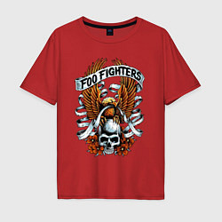 Футболка оверсайз мужская Foo Fighters - eagle, цвет: красный