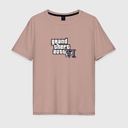 Мужская футболка оверсайз Grand Theft Auto 6 vice city logo