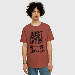 Футболка оверсайз мужская Just gym, цвет: кирпичный — фото 2