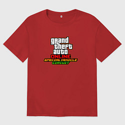 Футболка оверсайз мужская ГТА онлайн лого, цвет: красный