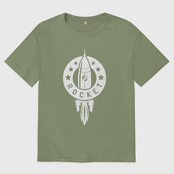 Футболка оверсайз мужская Rocket, цвет: авокадо