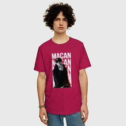 Футболка оверсайз мужская Макан, цвет: маджента — фото 2