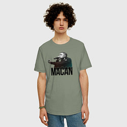 Футболка оверсайз мужская Macan - Rap, цвет: авокадо — фото 2