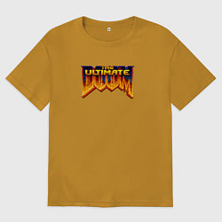 Футболка оверсайз мужская Doom ultimate, цвет: горчичный