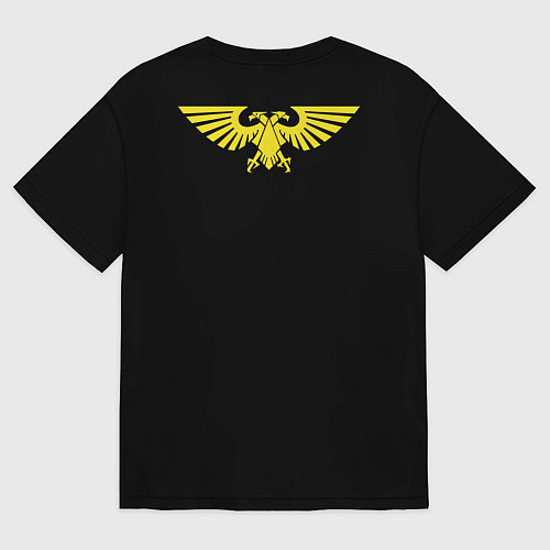 Мужская футболка оверсайз Space wolves Warhammer 40k / Черный – фото 2