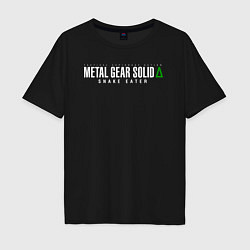 Футболка оверсайз мужская Metal gear solid 3 Snake eater logo, цвет: черный