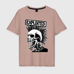 Мужская футболка оверсайз The exploited - punk skull