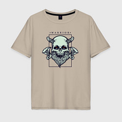 Футболка оверсайз мужская Warrior viking, цвет: миндальный