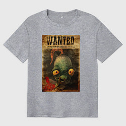 Футболка оверсайз мужская Oddworld - wanted, цвет: меланж