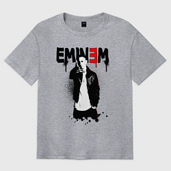 Футболка оверсайз мужская Eminem finger, цвет: меланж