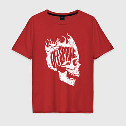 Футболка оверсайз мужская The offsring skull, цвет: красный