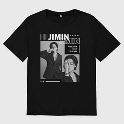 Футболка оверсайз мужская Park Jimin bts, цвет: черный
