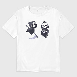 Футболка оверсайз мужская Смерть, цвет: белый