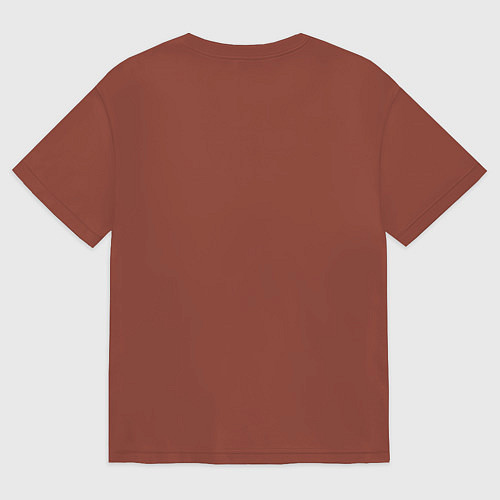 Мужская футболка оверсайз Сова Гарри Поттера / Кирпичный – фото 2