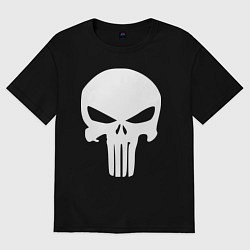 Футболка оверсайз мужская Punisher logo, цвет: черный