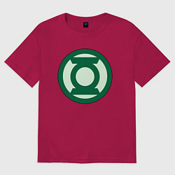 Футболка оверсайз мужская Green lantern logo, цвет: маджента