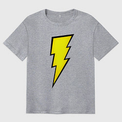 Футболка оверсайз мужская Shazam and Black Adam logo, цвет: меланж