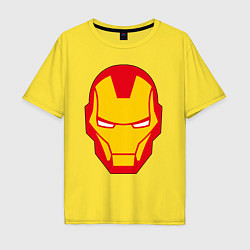 Футболка оверсайз мужская Iron man logo, цвет: желтый