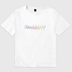 Футболка оверсайз мужская Music art design, цвет: белый