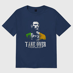 Футболка оверсайз мужская Conor take over, цвет: тёмно-синий