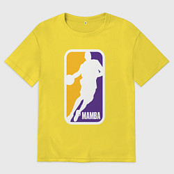 Футболка оверсайз мужская Mamba Kobe Bryant, цвет: желтый