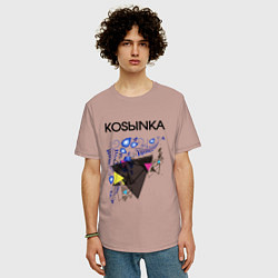 Футболка оверсайз мужская Kosыnka, цвет: пыльно-розовый — фото 2