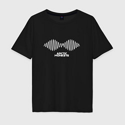 Футболка оверсайз мужская Arctic Monkeys logo, цвет: черный