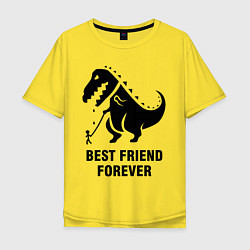 Футболка оверсайз мужская Godzilla best friend, цвет: желтый