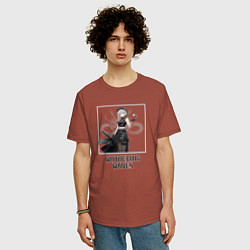 Футболка оверсайз мужская Саньхуа, цвет: кирпичный — фото 2