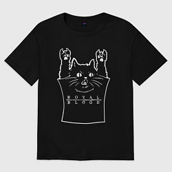 Футболка оверсайз мужская Royal Blood - cat rock, цвет: черный