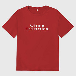 Футболка оверсайз мужская Within Temptation: logo, цвет: красный