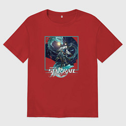 Футболка оверсайз мужская Дань Хэн: Пожиратель Луны, цвет: красный