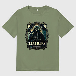 Футболка оверсайз мужская Stalker 2 heart of Chornobyl radiations, цвет: авокадо