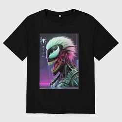 Футболка оверсайз мужская Ребрендинг ядовитой слизи в киберпанк, цвет: черный