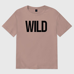Футболка оверсайз мужская Wild, цвет: пыльно-розовый